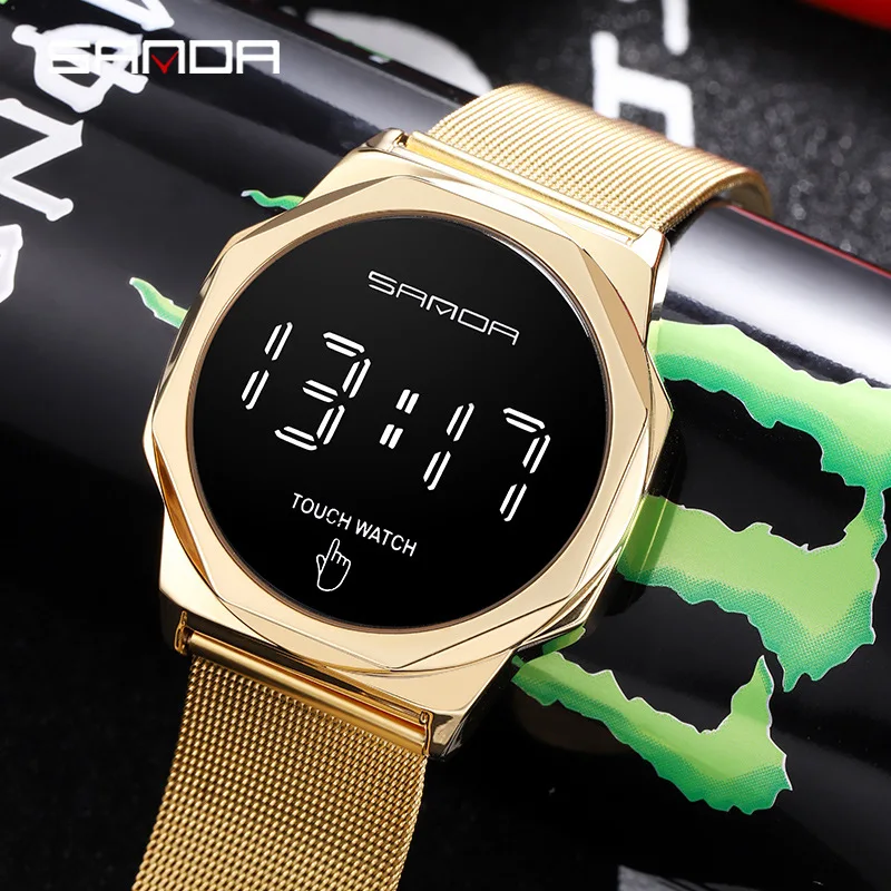 

Sanda New 8010 Style Electronic Form Movement Male And Female Middle School Student Wrist Watch Touch Key Waterproof Watch