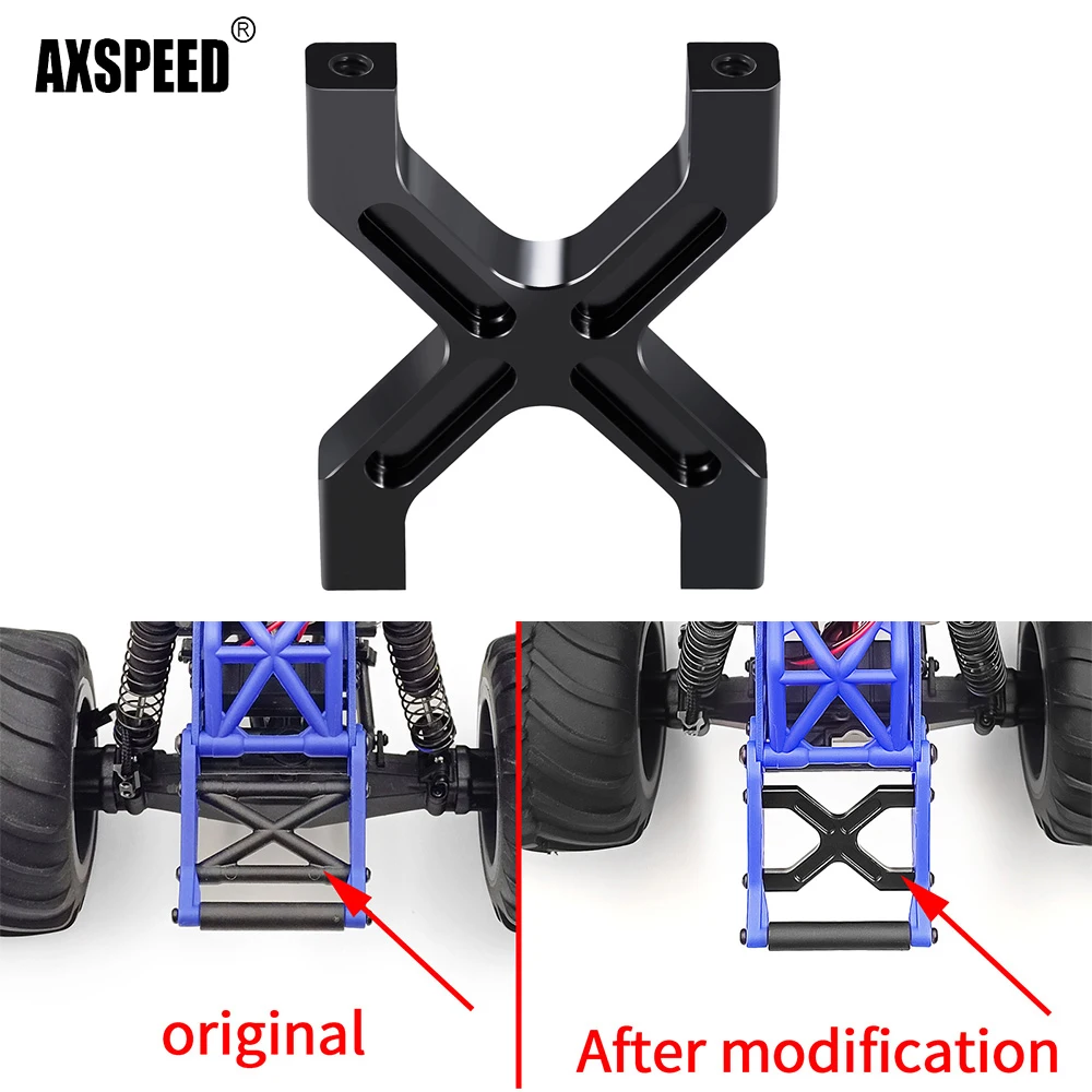 AXSPEED Metal Rear Chassis Brace Frame Mount Body Support For 1/18 LMT RC Crawler Car Upgrade Parts Accessories