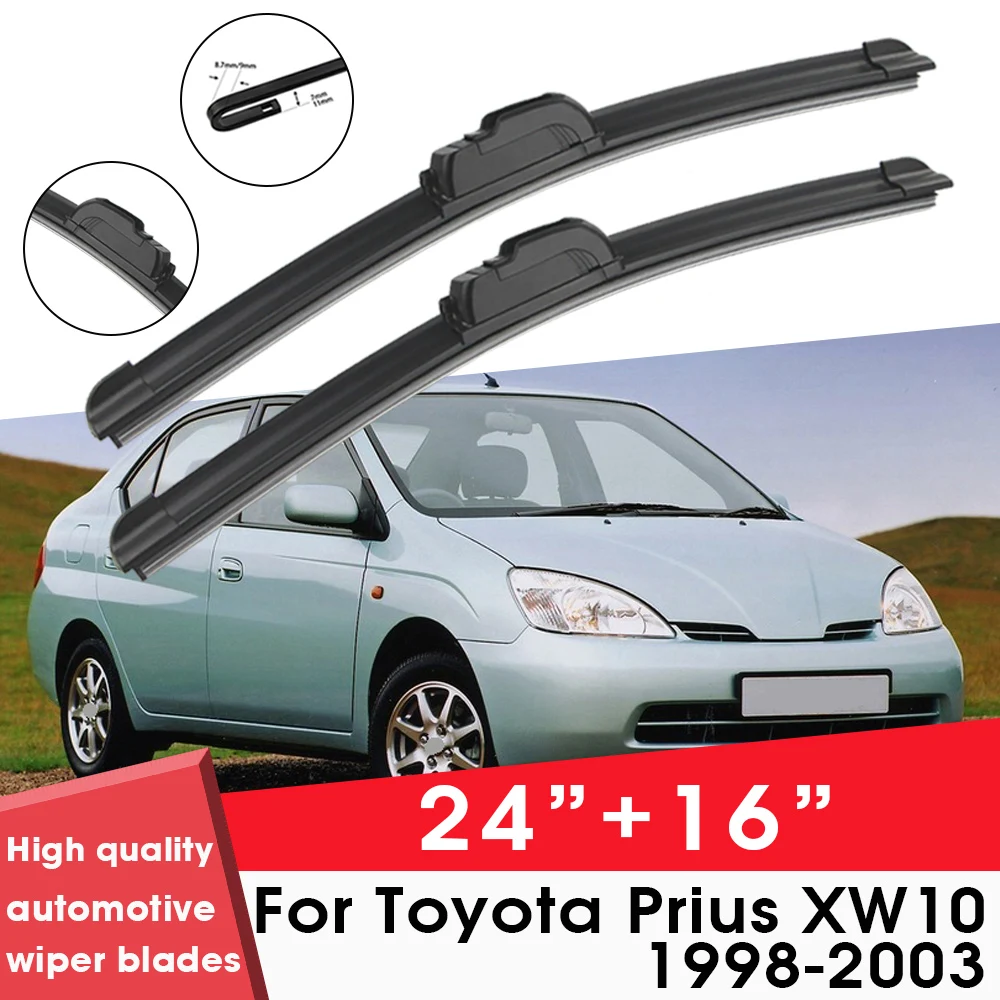 

Car Wiper Blade Blades For Toyota Prius XW10 1998-2003 24"+16"Windshield Windscreen Clean Rubber Silicon Cars Wipers Accessories