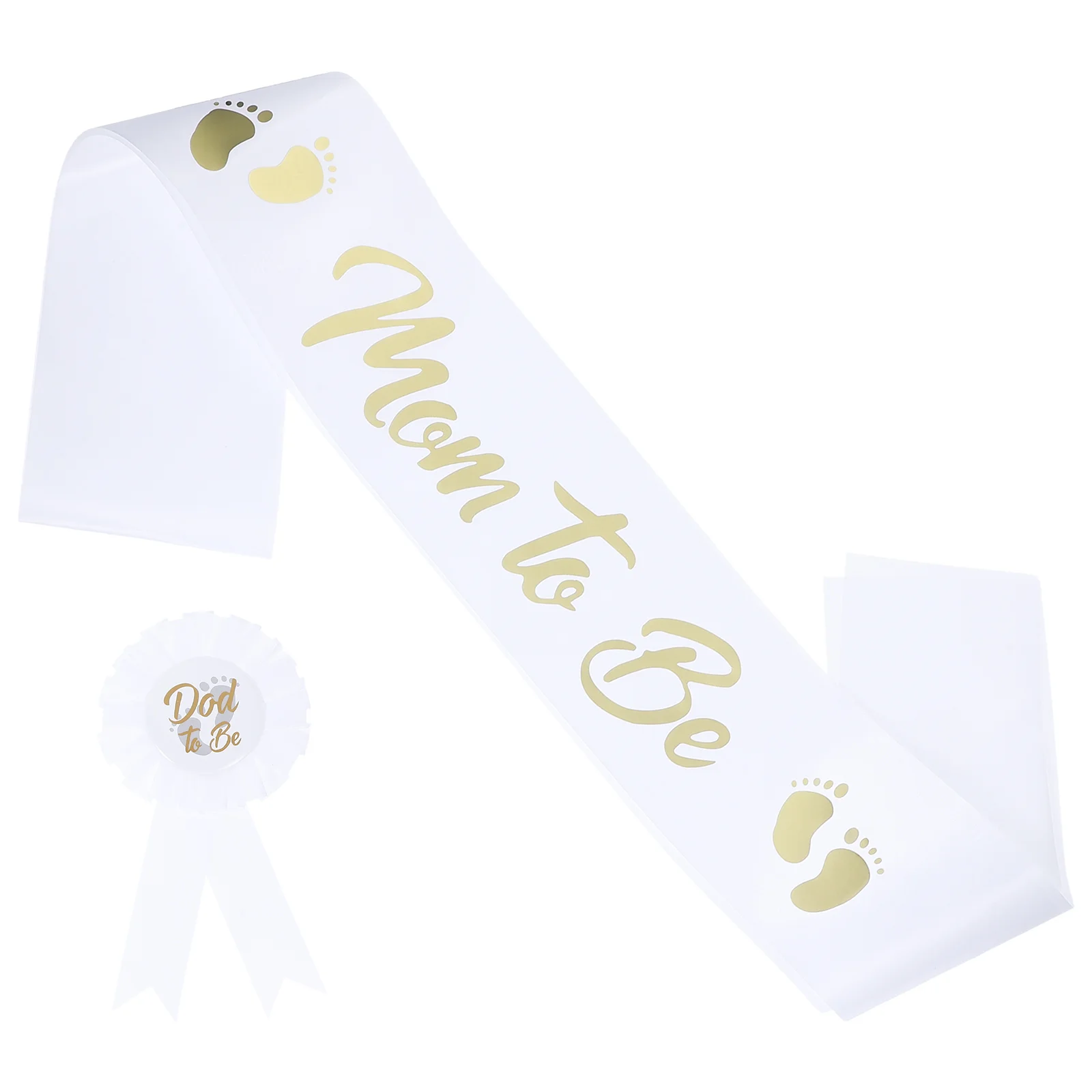 Party Strap Badge Baby Shower Decorations Dad to Be Pin Mum Gifts Makeup Costume Props for Satin Ornament