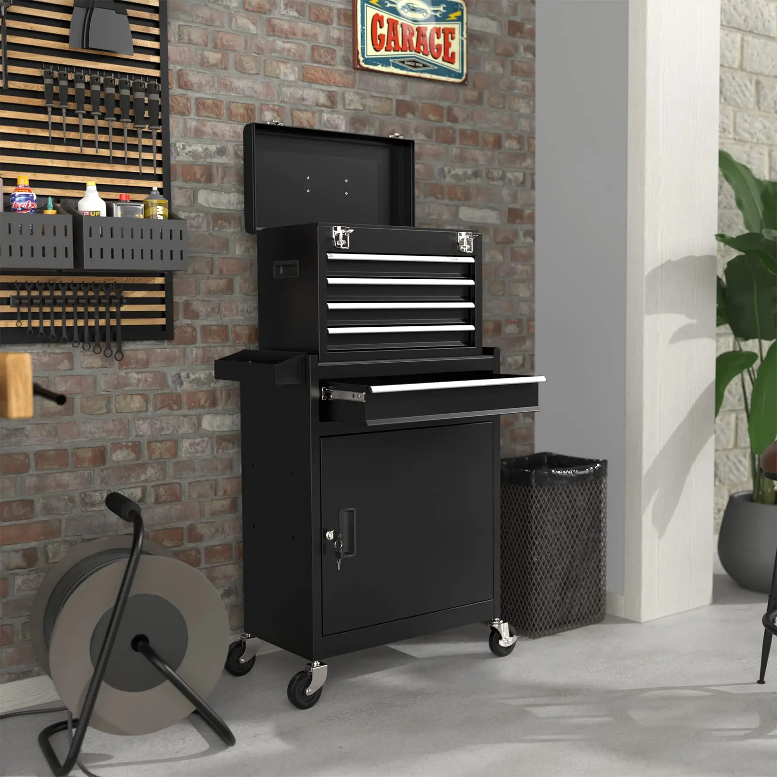 5-Drawer High Capacity Rolling Tool Chest, Removable Toolbox on Wheels Organizers, Lockable Tool Box Tool Storage