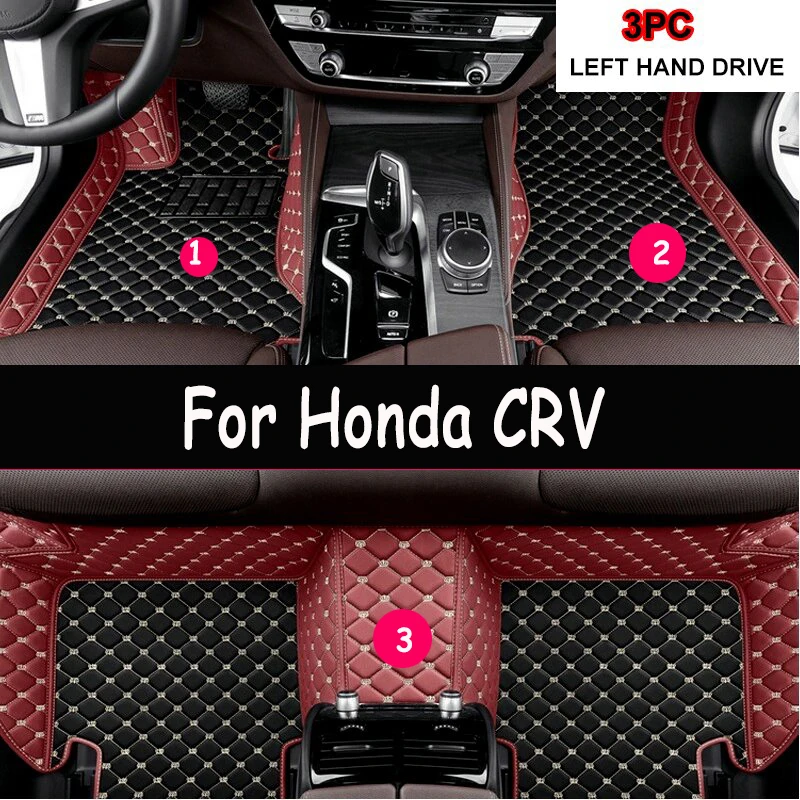 

Автомобильные коврики для Honda CRV CR-V Hybrid RT5–RT6 RW1–RW8 2019 2020 2022 2021, кожаные автомобильные коврики, полный комплект автомобильных аксессуаров для интерьера