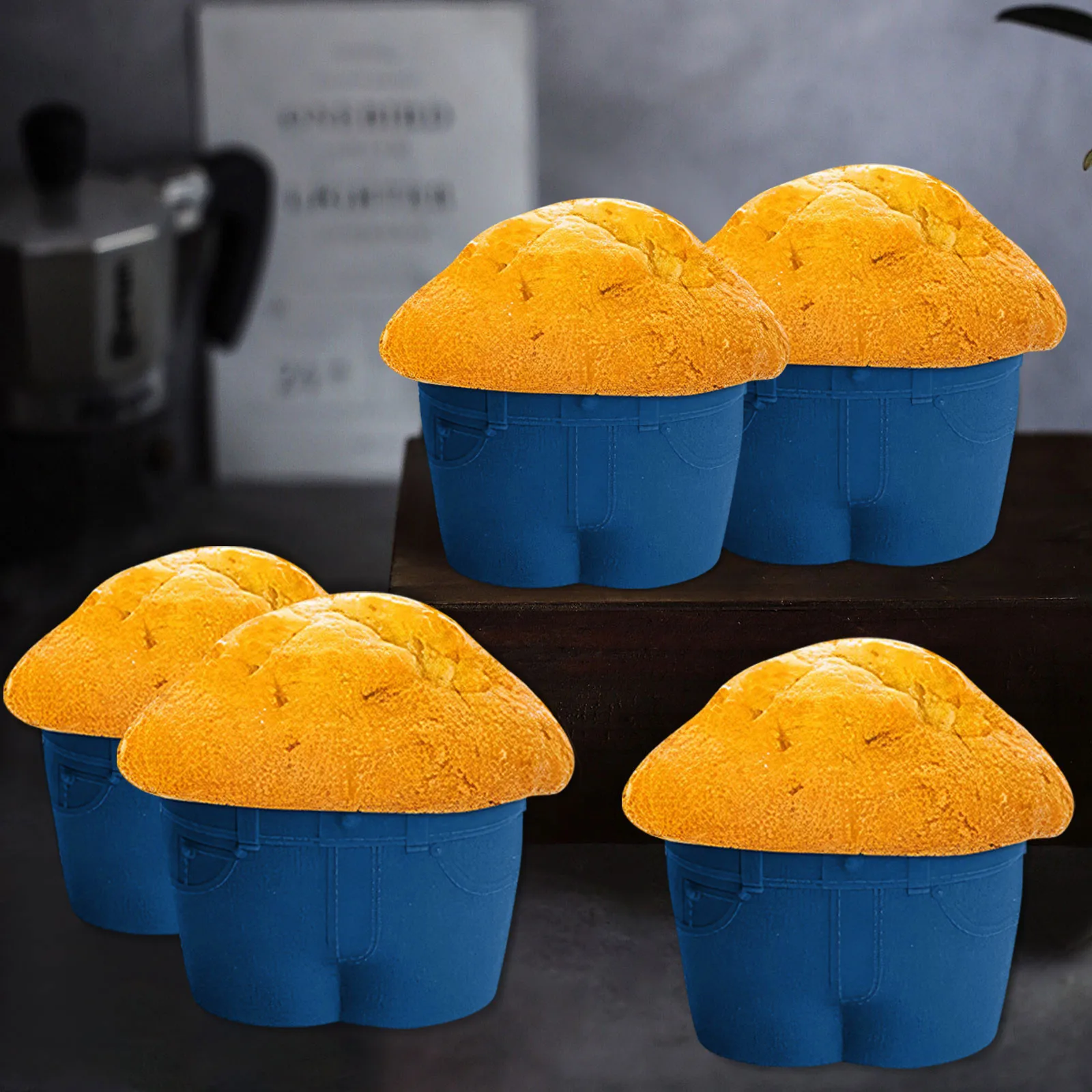 Silicone Cupcake Baking Cups Cute Jeans Style Baking Utensils Pants Muffin Liners Holders Great Gifts Idea For Baker