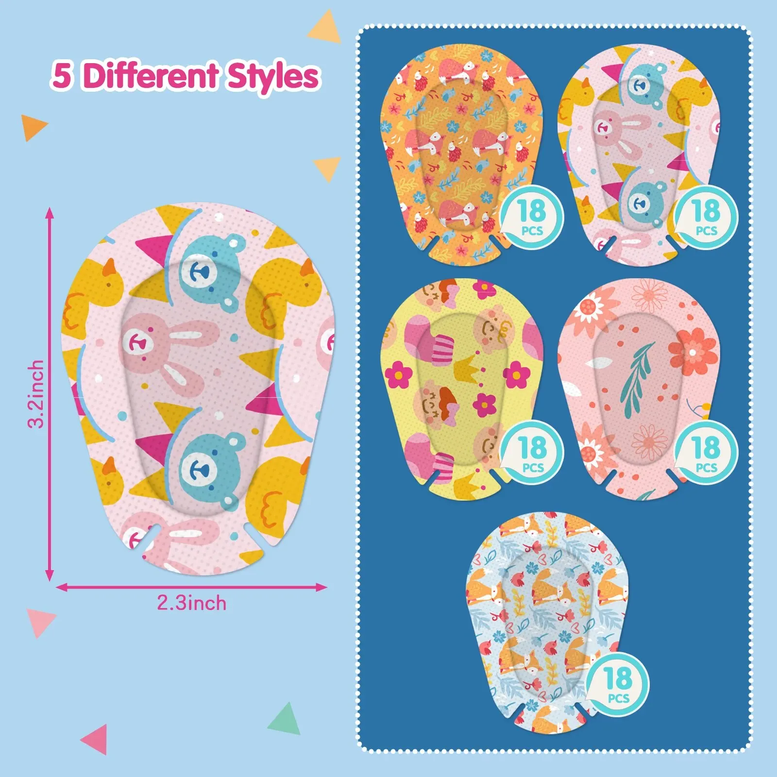 30Pcs Kids Eye Patches Cartoon Adhesive Breathable Amblyopia Bandage Amblyopia Protect Eyesight for Girl Boy Sterile Eye Pad HOT