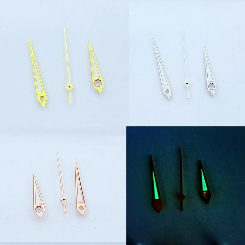 

Watch accessories suitable for NH35 NH36 movement hands, hours, minutes, seconds, three needles,Green luminous pointer
