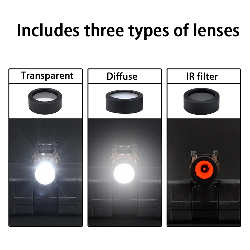 WADSN Tactical LED Flashlight Cover Custom Lens Guard for M300 M600 X300 X400V Hunting Weapon Light Protector 25.4MM 28MM 30MM 2