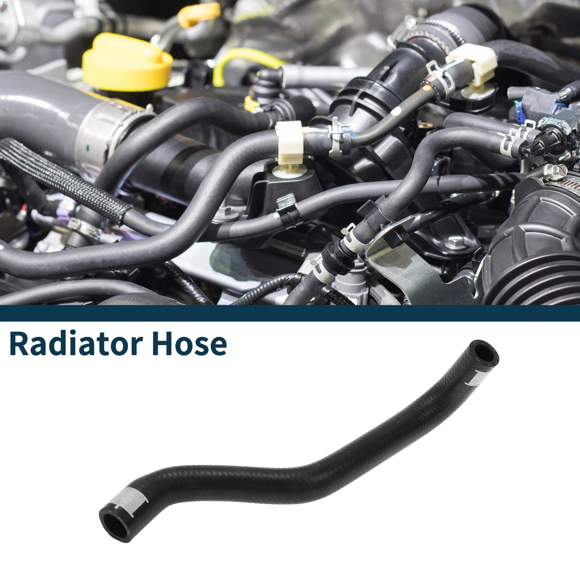 UXCELL ラジエーターホース ヒーターホース ラジエーター出口ホースパイプ アウディ A5 2018用 No.8W1819373C ゴム製冷却液ホース ブラック 1個