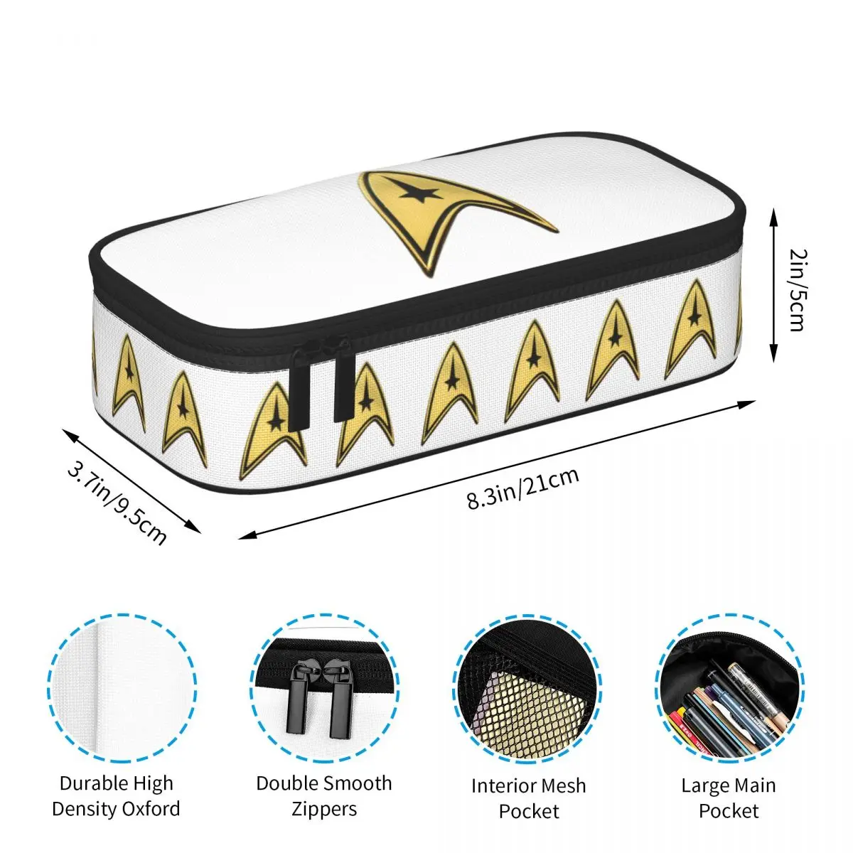 Star Treks Science Fiction TV Series Pencil Case Pencil Pouch Storage Stationery Supplies Big Capacity Pen Box Pencil Bag