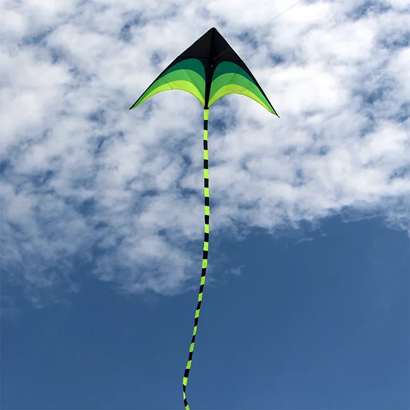 1.6m Large Delta Prairie Kites Flying Toys For Children Kites Handle Line Outdoor Sports Beach Plaid Professional Wind Kites