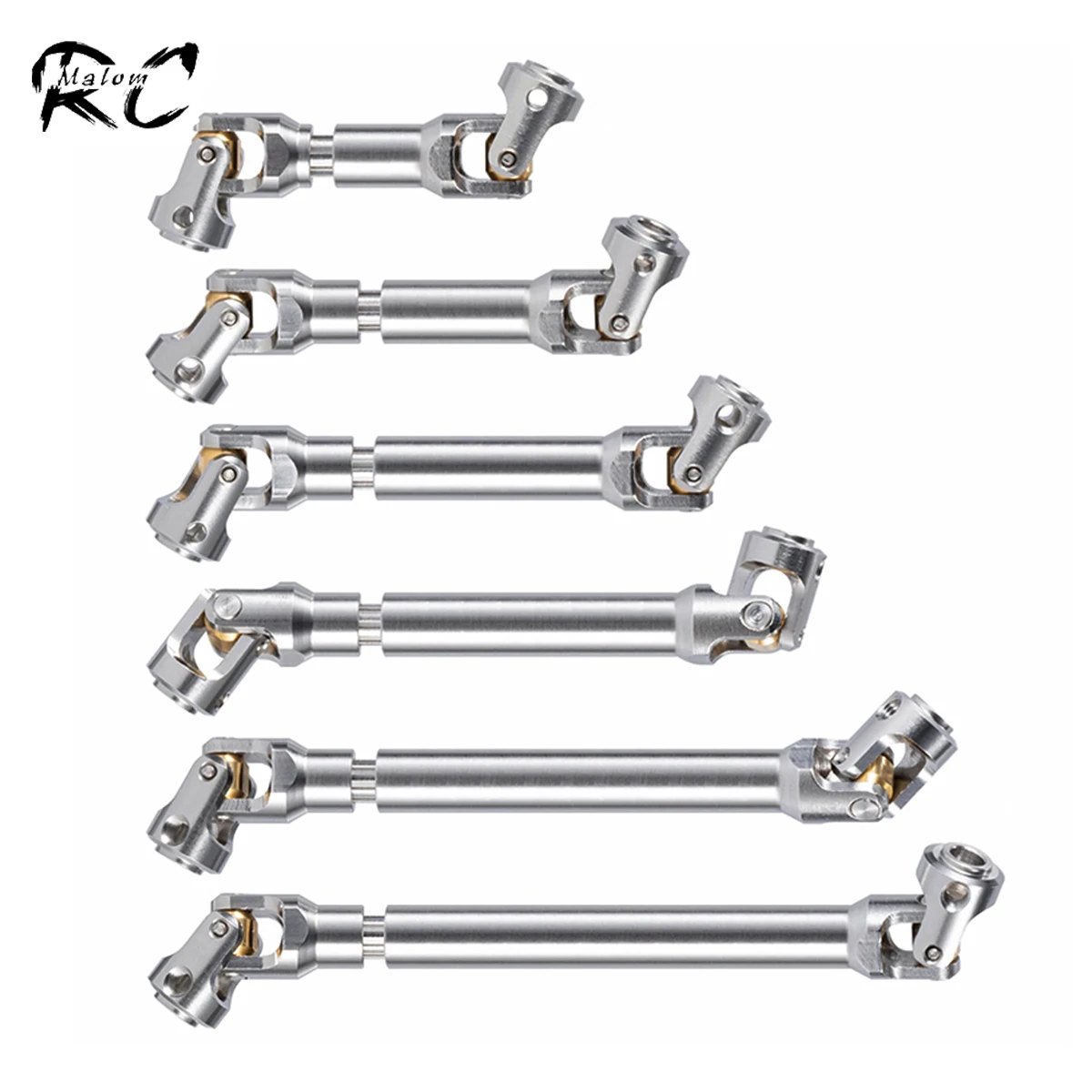 Stainless Steel 5mm Drive Shaft Universal Joint Driveshaft for 1/10 1/8 RC Crawler SCX10 II Capra D90 TRX4 TRX6 VS4-10 CC01 CFX