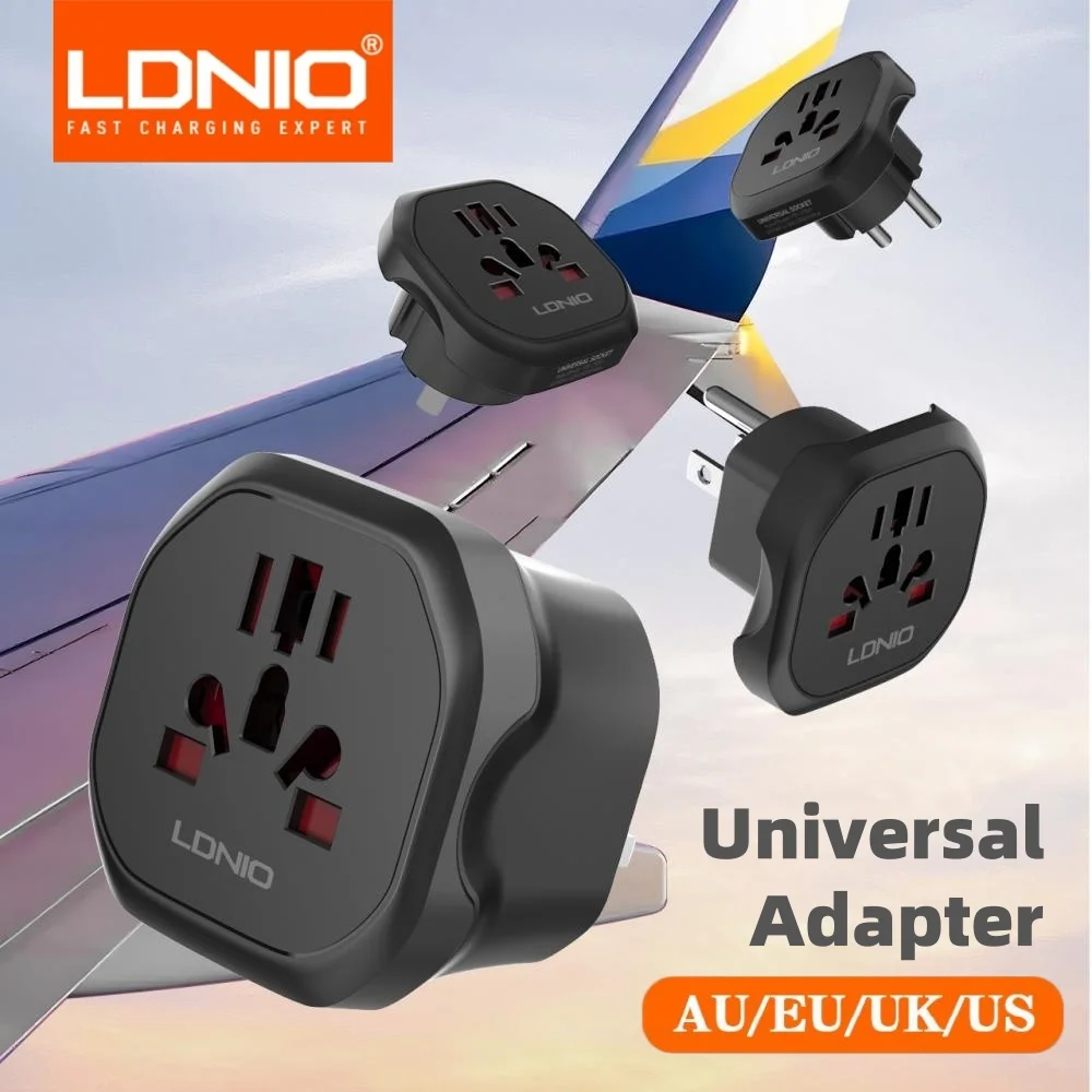 LDNIO Universal Travel Multi Adapter US UK AU CN KR EU Plug Converter To Universal Wall Socket  Home Conversion Plugs Adapters