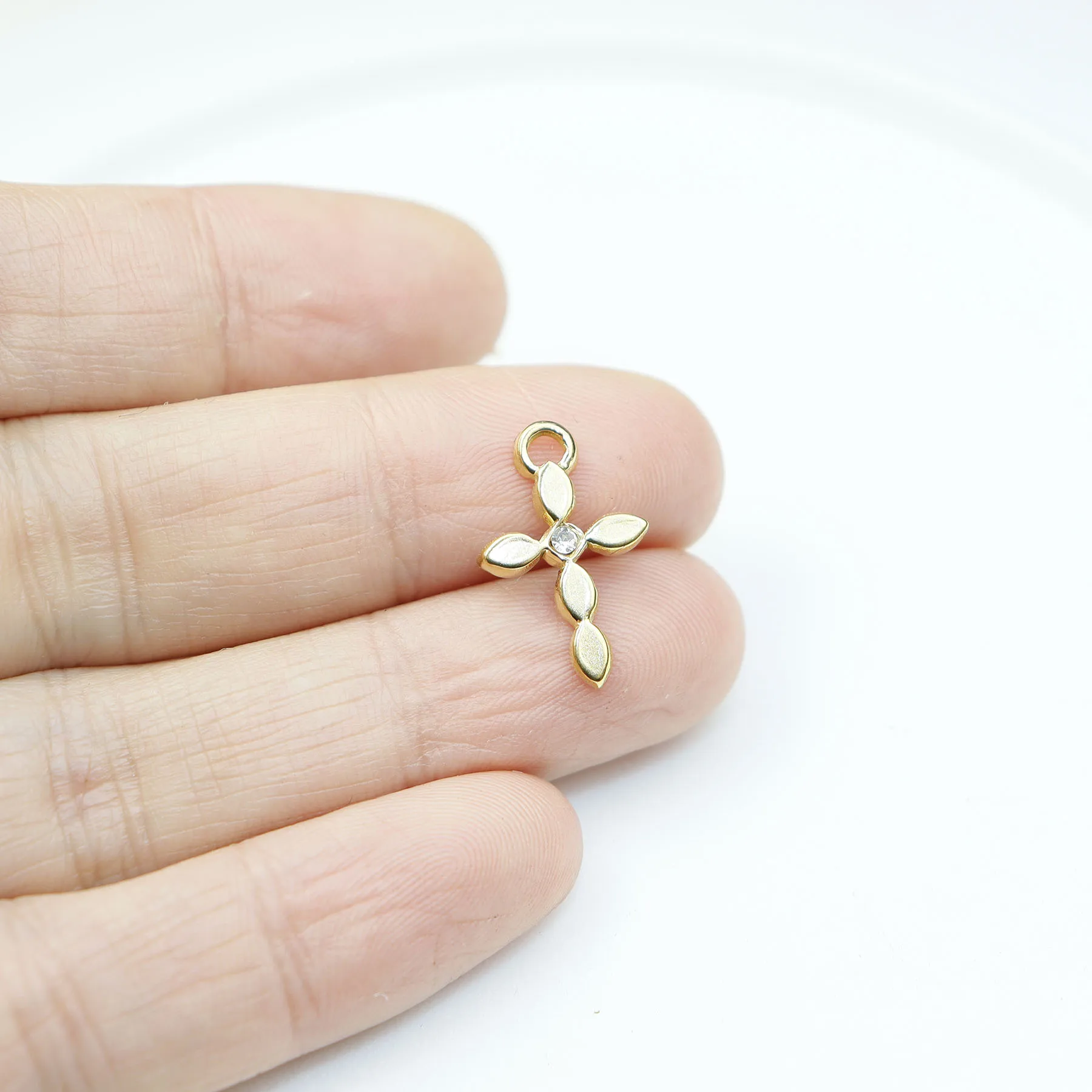 5pcs 304L Casting Stainless Steel Cross Jewelry Charms Pendant Componets DIY Handmade PVD Plated Necklace Earrings Bracelets view 6