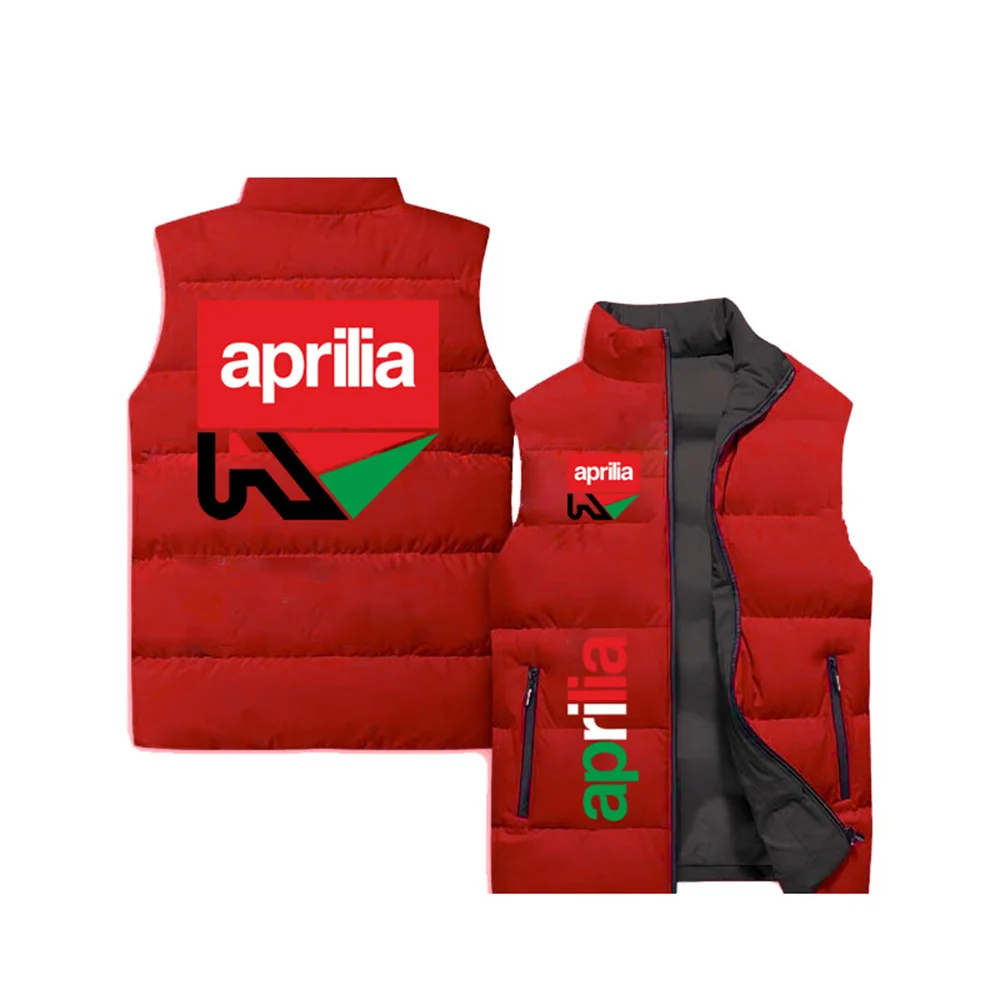 Chaqueta de motocicleta forrada de algodón para hombre, chaleco sin mangas a prueba de viento, logotipo de Aprilia, a la moda, para exteriores, nuevo