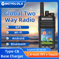 New Zello Android 9.1 Intelligent Touch  walkie-talkie PTT WIFI Bluetooth 2G 4G Handheld POC 8000 km Global Coverage