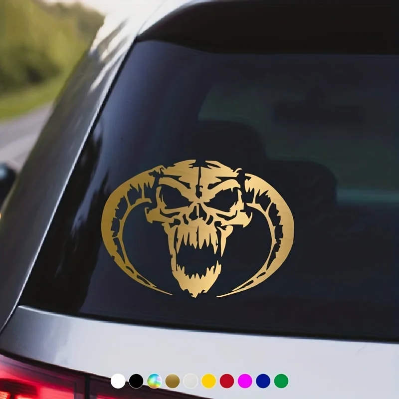 Demon Skull Decals Reflective Car Stickers For Car Door And Window Bumper Waterproof Styling Decoration Car Accessories