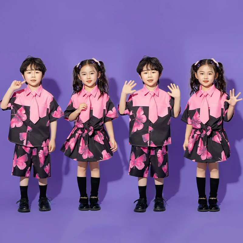 

Boys Girls Chorus Party Outfit Children'S Jazz Dance Costume Ballroom Dance Clothes Kids Hip Hop Street Dancewear DW10708