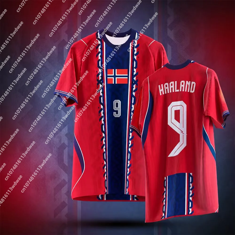 NEW Norway Style clothing Football Jersey Quick-Dry Haaland 9 Football Tshirt Outdoor football Tracksuit Special Edition Kid Tee