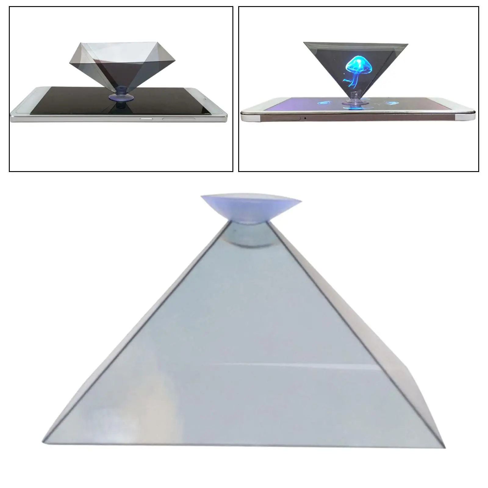 Teléfono Holográfico, Holograma 3D para Smartphone, Holograma Espectral de 7cm, Holograma para Teléfono, Holograma para Tablet, Holograma Piramidal para Teléfono, Holográfico 3D