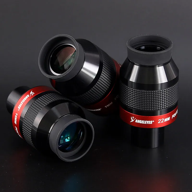 Angeleyes 70° FMC 7/14/22mm 1.25'' Flat Field Autofocus Ultra Wide Angle Eyepiece High-Power Astronomical Telescope Accessories