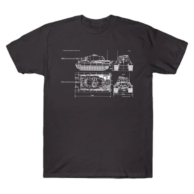 

WWII German Panzer Tiger II Heavy Tank T-Shirt. Summer Cotton O-Neck Short Sleeve Mens T Shirt New S-3XL