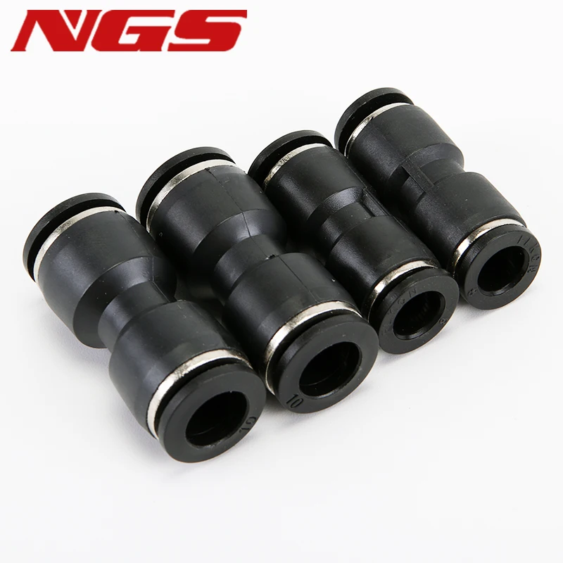 Pneumatic Tube Black Connector Fittings PU/PV/PY/PE/PM/PZA/PK/SA/HVFF Push In Connector Tee Shaped Quick Fittings