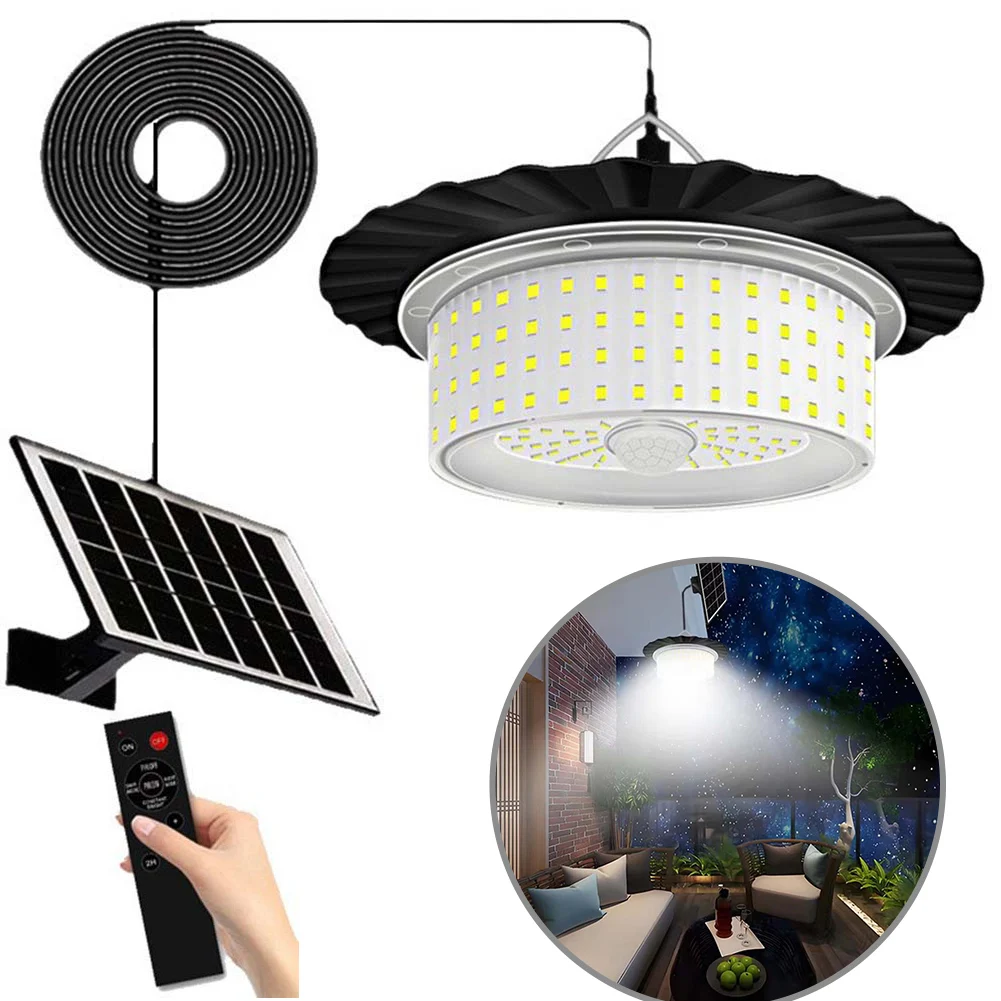 Led Lamp Remote Control Light White Solar Shed Light 244 LED Beads IP65 Waterproof Rating Flexible Installation