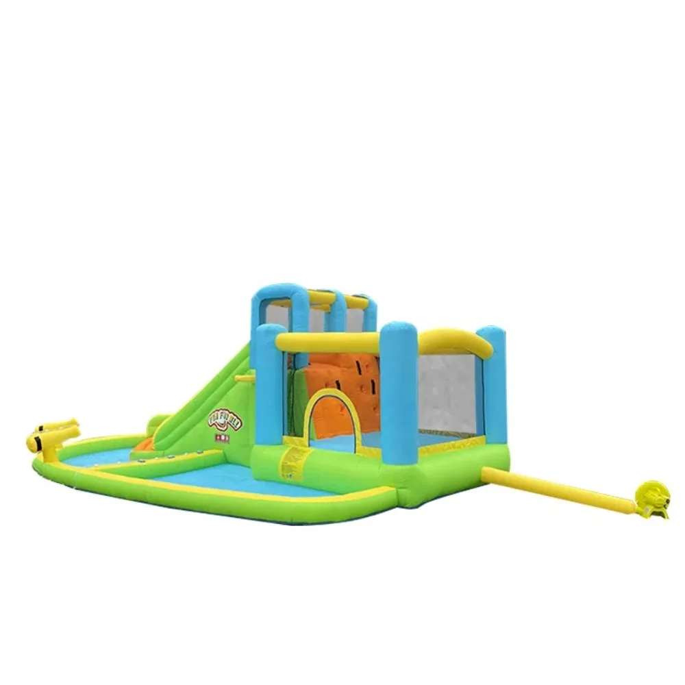 Multi-functional Durable Double Slide Funny Kid Toy Inflatable Bounce House Inflatable Bouncy Jumping  Trampoline Combo Castle