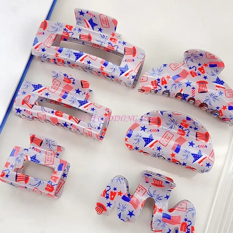 

N5KF Retros Square Claw Clip Women Fashionable Hair Barrettes Ponytails Hairpin for Women Girls