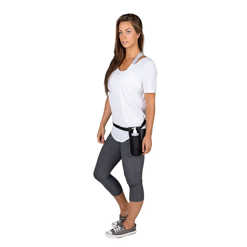 Bolsas ajustables para botellas de masaje, aceite de masaje, soporte individual/doble, bolsas de almacenamiento para cinturón, bolsas de cintura de masaje de tela Oxford duraderas