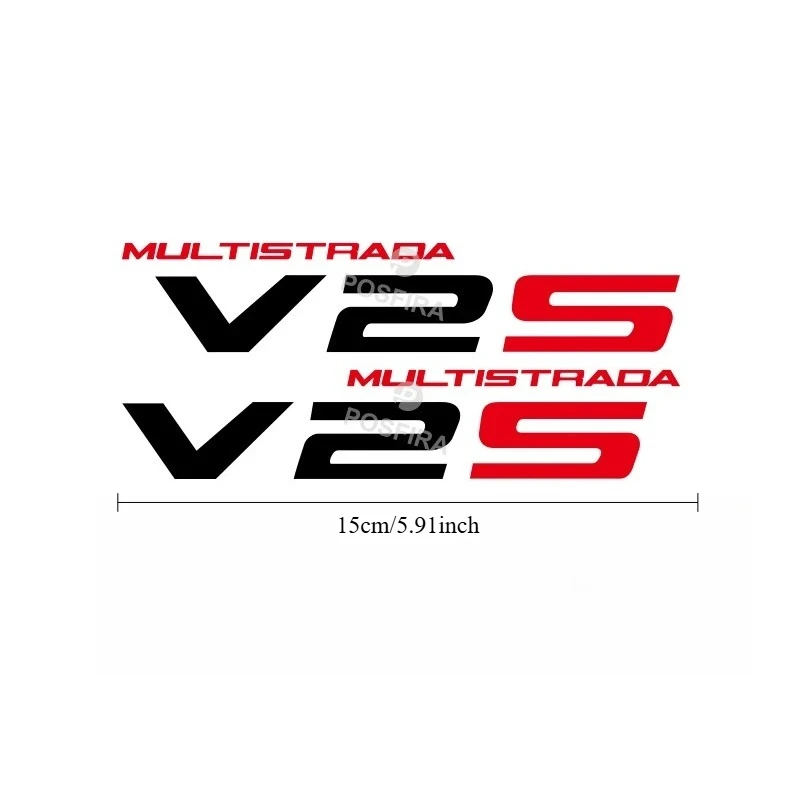 Matte Multistrada V2S Motorcycle Fairing Vinyl Decal Sticker Waterproof Scratchproof Removable
