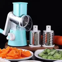 3 in 1 Vegetable Slicer Manual Kitchen Accessories Grater for Vegetable Cutter Round Chopper Mandolin Shredder Potato Home Kitch