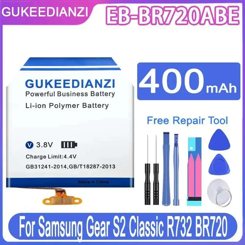 

GUKEEDIANZI Replacement Battery For Samsung Gear S2 Classic SM-R720 R720 R732 Smart Watch 400mAh EB-BR720ABE Batteries