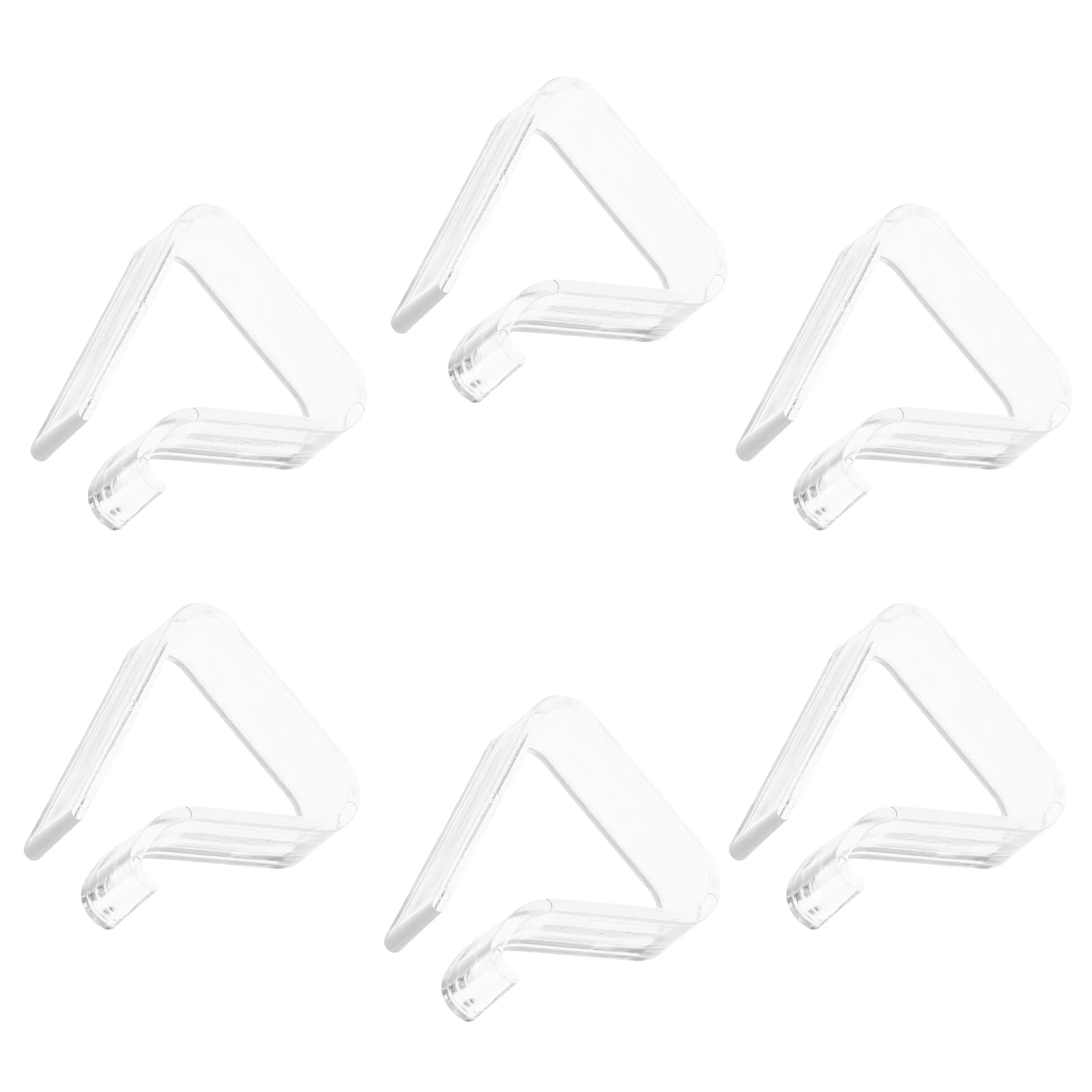 

6 Pcs Slip Transparent Tablecloth Plastic Table Cloth Clips Clips for Home Kitchen Picnic Plastic Dining Bar Accessories