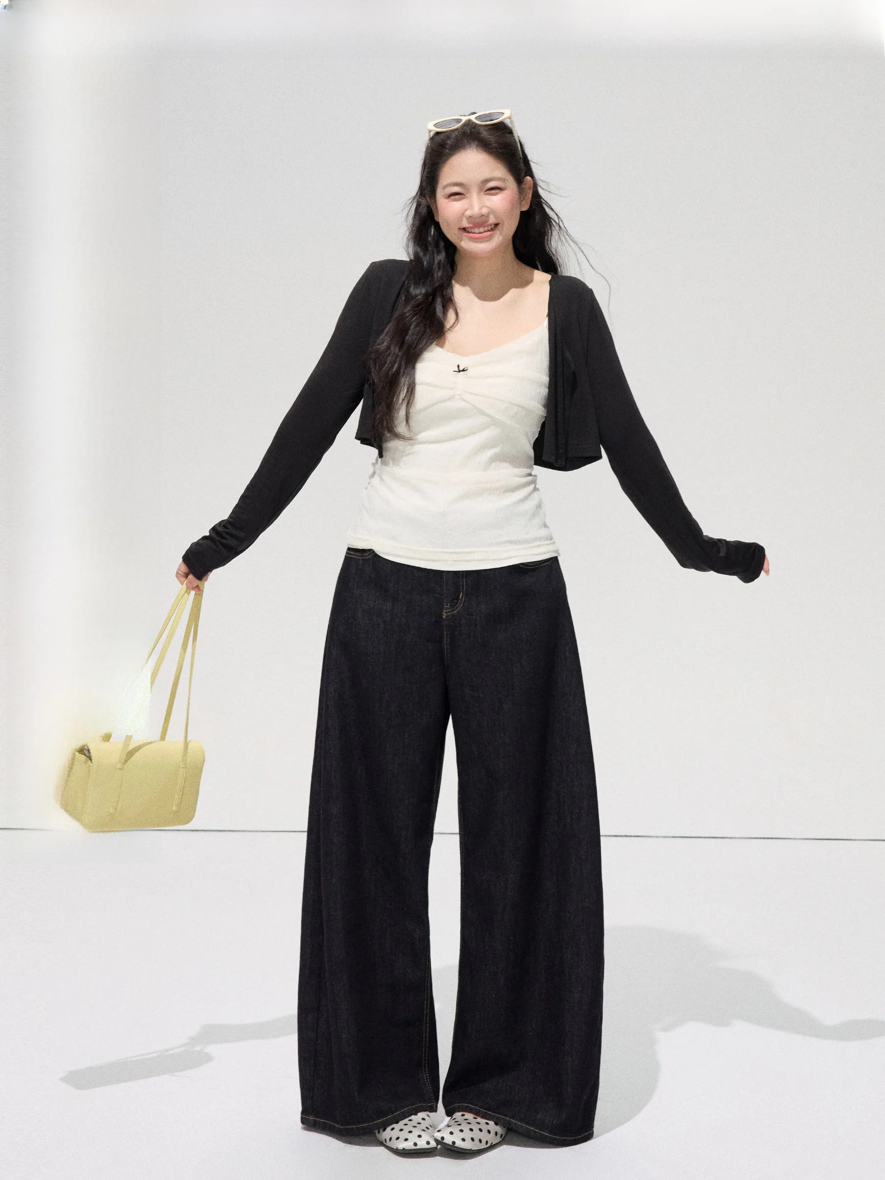 

Jiulu Studio Light Milk Micro Plump MM Knot Lace Halter Open Cardigan Jeans plus Size Set Women's Fashion Summer Ou...