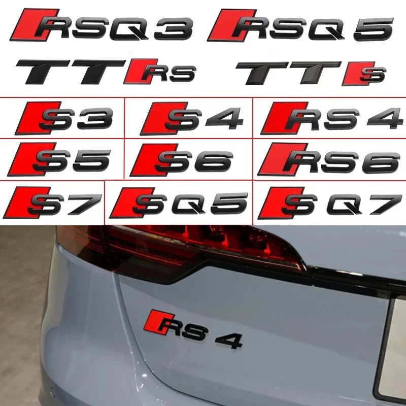 Audi S3 S4 S5 S6 rs3 rs4 rs5 TTS SQ5 SQ7 ABS Embelm Sticker Automobile Fender Luggage Modification Badge Sticker Auto Parts