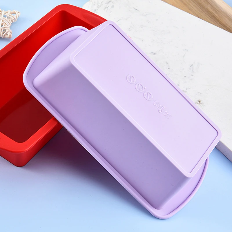 1Pc Mini Toast Food Grade Silicone Mold Rectangular Cake Pan Cheese Cake Mold Bake Mold Bread Baking Tray