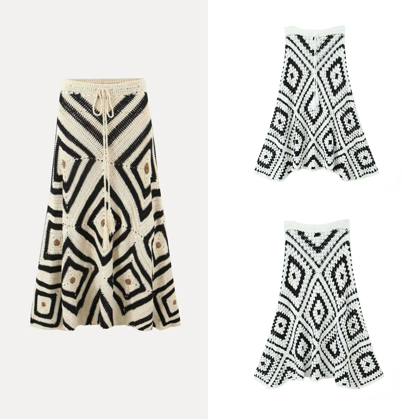 

Handmade 2025 Autumn New Sle Women's Faionable Versatile Daily Worn andmother id Skirt Stand Fit mid Waist Design