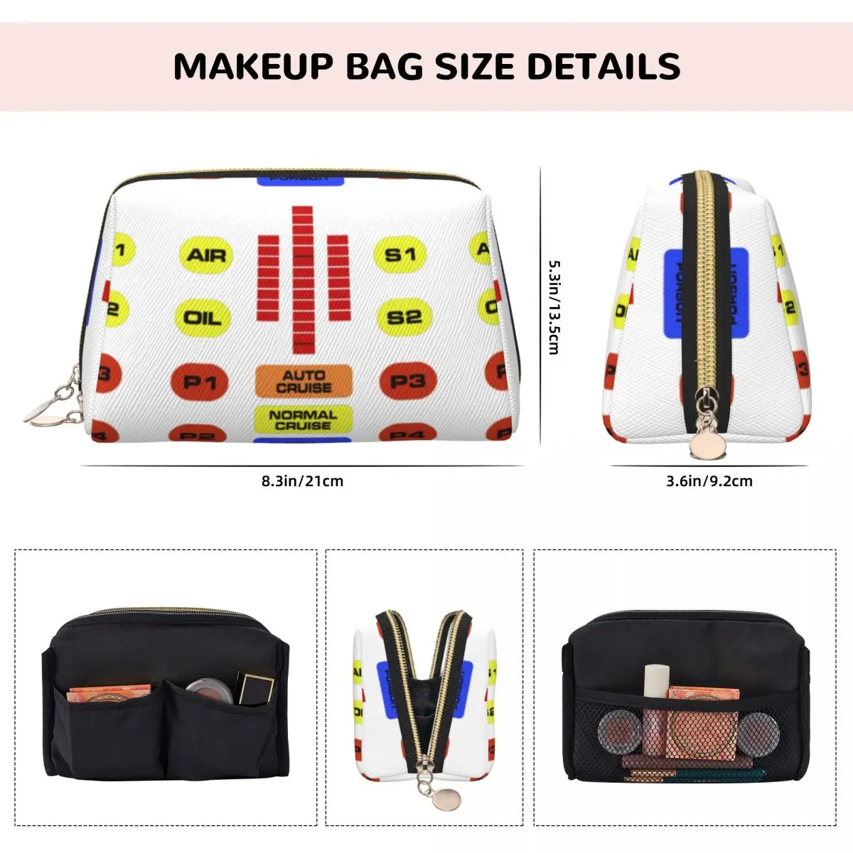 Kitt Voice Box Knight Rider Women Cosmetic Bags Travel Makeup Organizer Pouch Toiletry Storage Dopp Kit Case - view 3