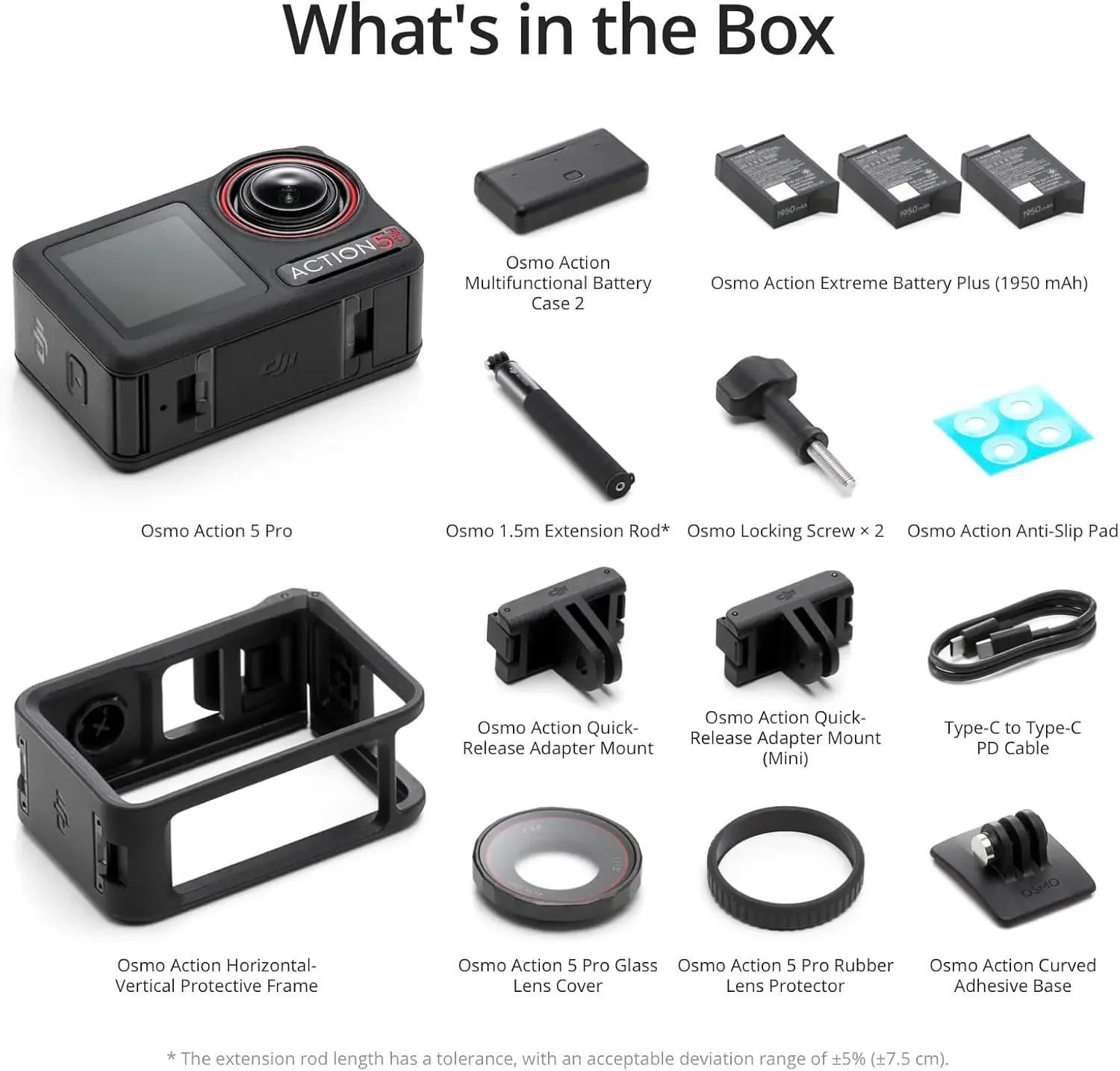 مجموعة Osmo Action 5 Pro Adventure Combo، كاميرا أكشن 4K مع مستشعر 1/1.3 بوصة، عمر بطارية ممتد لمدة 12 ساعة #5