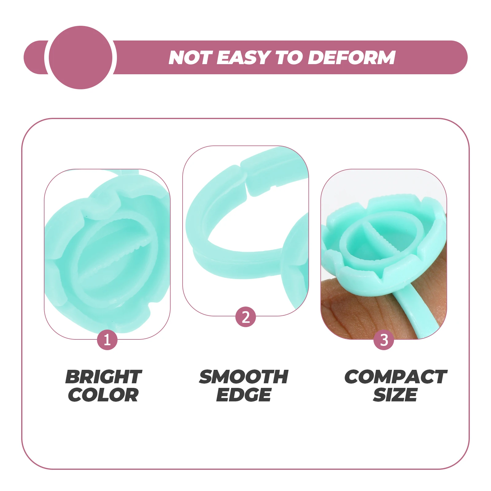 

100pcs Lash Glue Ring For Eyelash Extensions Beauty Salon Supplies Pigment Cup Glue Holder Organizer Lash Extension Tool