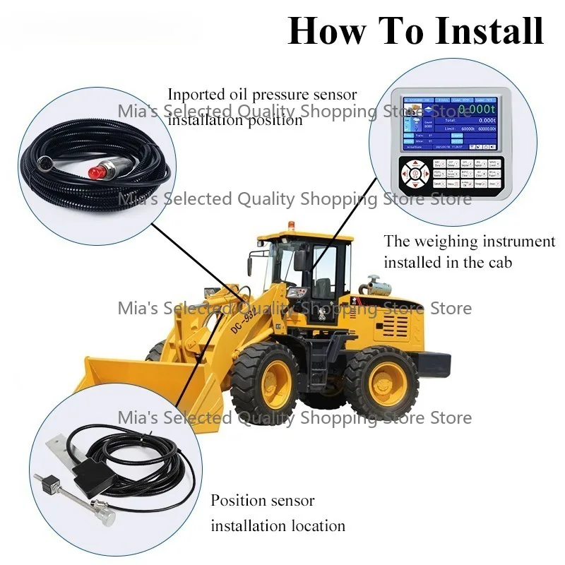 PSD9000 Front End Loader Hydraulic Scale System on Board Weighing Wheel Loader Scale