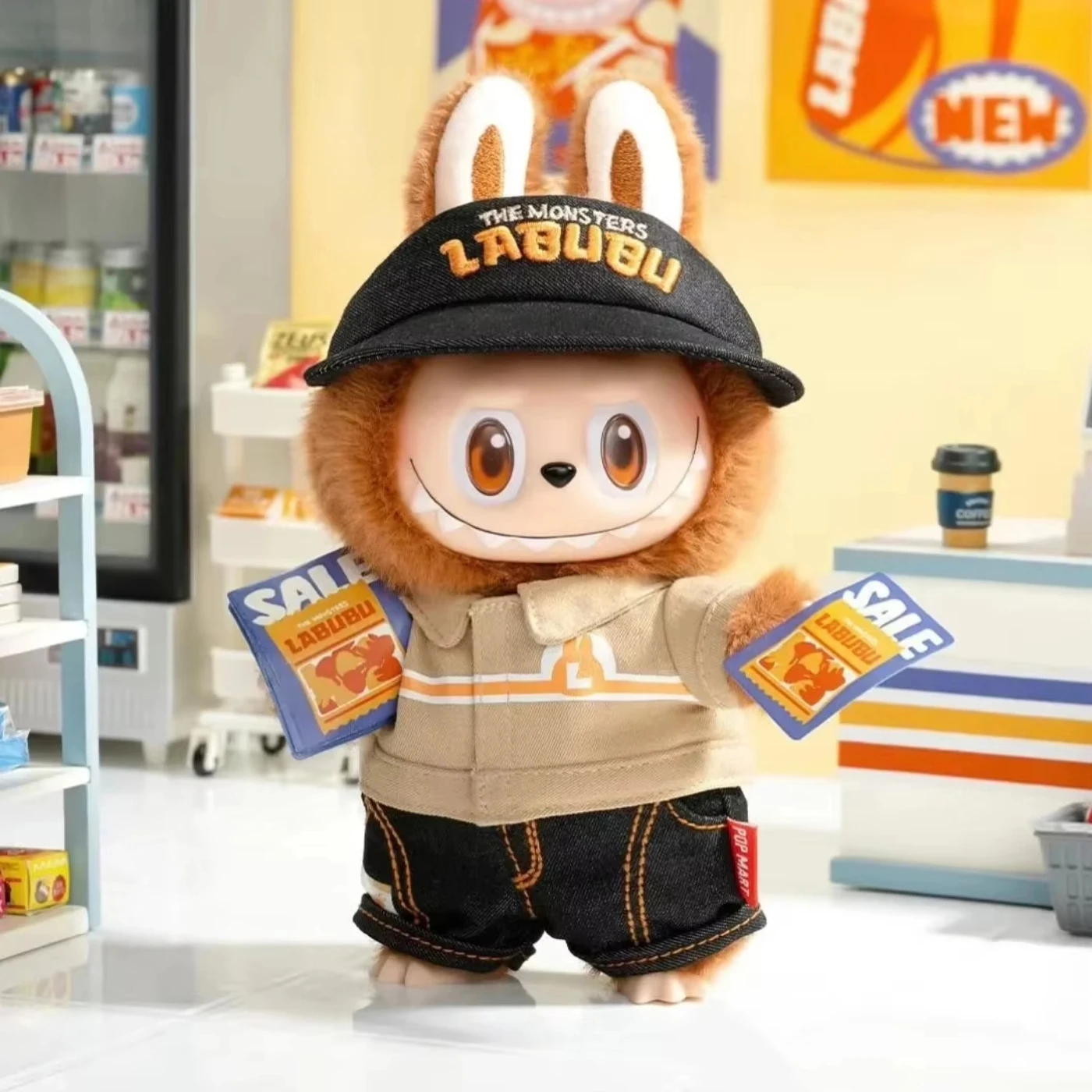 

100% подлинная виниловая плюшевая подвесная карточка серии POP MART THE MONSTERS Wacky Mart PREORDER, коллекционная игрушка для домашнего декора, подарок