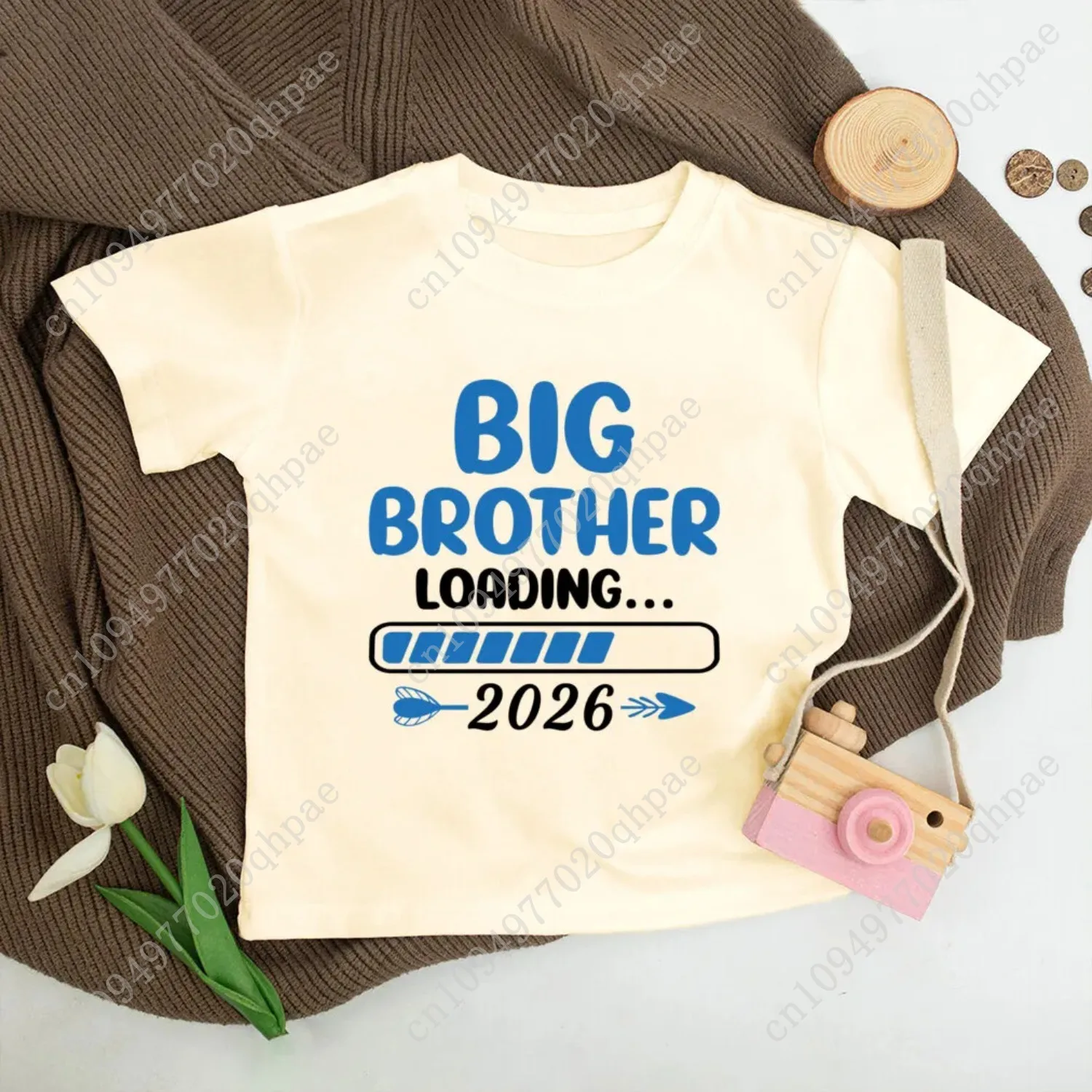 Big Brother 2026 Print Kids Shirt Pregnancy Announcement Clothes Big Bro T-shirt Child Retro Short Sleeve Tee Boys Summer Outfit