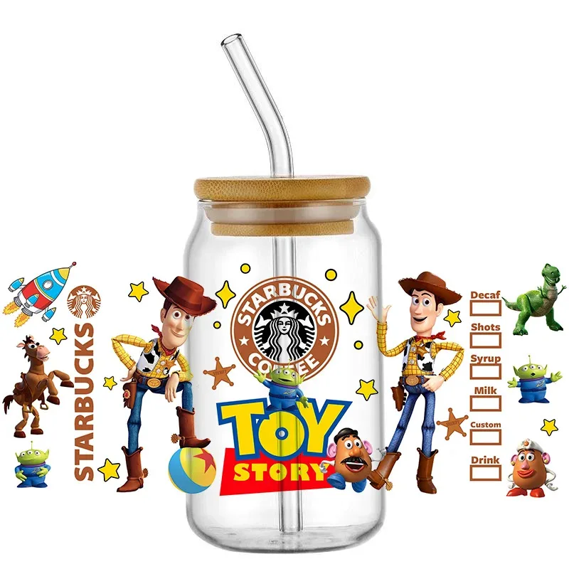 

Fun Cute Cartoon Toy Characters Waterproof Wrap Stickers for Kids Bottles Cups Tumblers Unique Gift Decals Wholesale