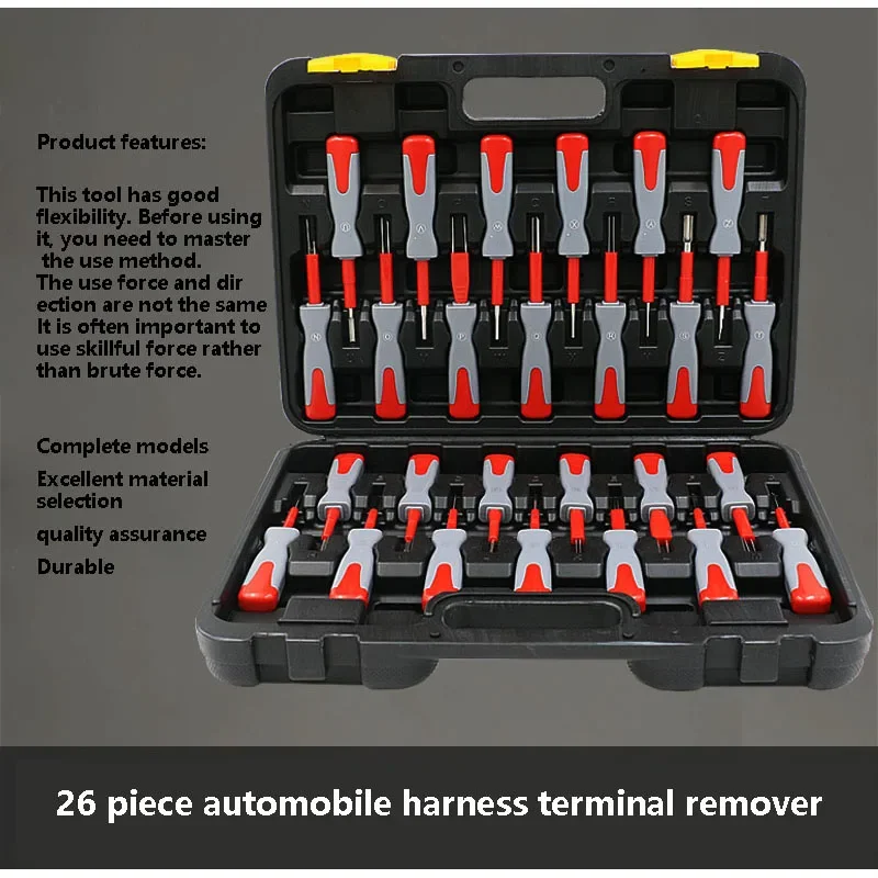 26 ชิ้น Terminal disassembly Needle EXTRACTOR สายไฟปลั๊กปลดล็อคเครื่องมือวงจรดึง Key Circuit Disassembly