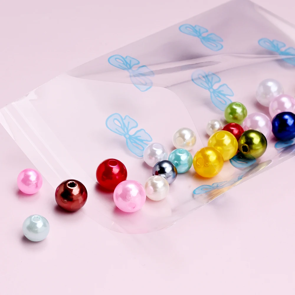 40 Stück Cartoon-Schleifen-Transparente Ziplock-Beutel, OPP-Selbstverschlussbeutel aus Kunststoff für Schmuck, Perlen, Bastelarbeiten und Kleinteile-Verpackung – Detail 6