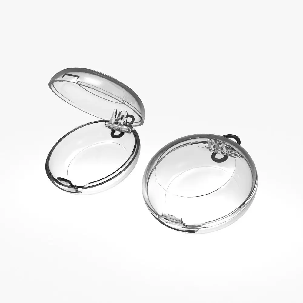 2024 Round Soundproof Earplug Box Mini Soundproof Earplug Storage Box Earring Container Sleeping Earplug Organiser