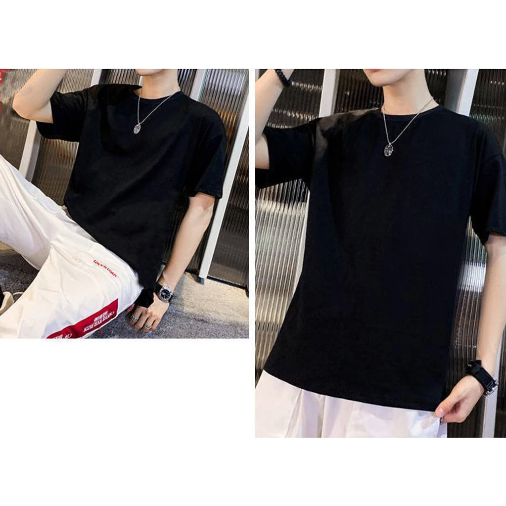 Top T-shirt Daily Holiday Summer 1x Fashion Streetwear Polyester Short Sleeve Soft Breathable Solid Color O Neck