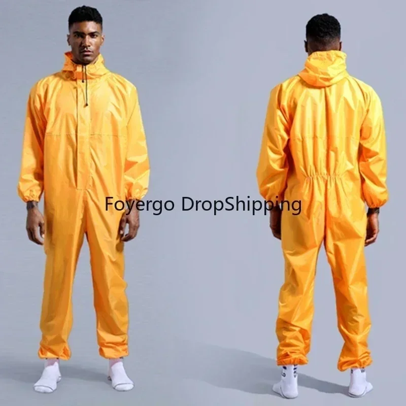 One-piece Protective Clothing Raincoat Whole Body Waterproof Rainproof Oil-proof Dustproof Coating Spray-painted Raincoat Rock