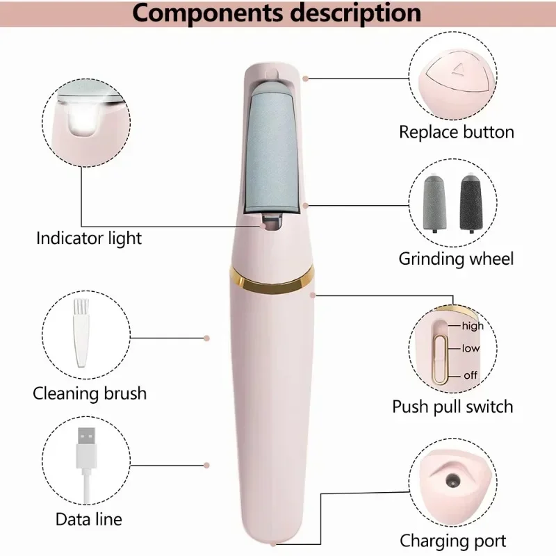 Nieuwe Voetvijl Callus Remover Professionele Elektrische Pedicure Tools Huidverzorging Voor Hakken Slijpen Schoonheid Gezondheid Dode Huid Remover